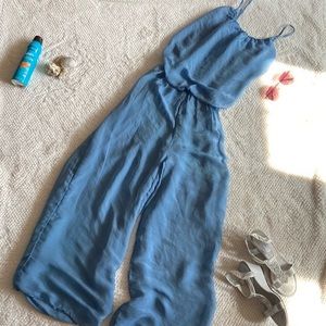 Resort wear ☀️ flowing beach jumper. Sheer silky one piece outfit